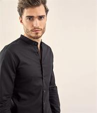 CAMICIA UOMO COLLO COREANO          COTONE 50% POLIESTERE 50%