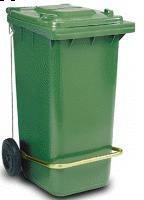 CONTENITORE RIFIUTI 120LT C/RUOTE+PEDALE
