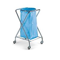 CARRELLO X PORTASACCO CROMATO C/PEDALE