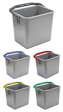 SECCHIO 6LT GRIGIO CON MANICO BLU