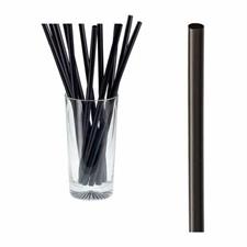 LEONE Cannucce bio in PLA nere cm 21x Ø7 mm - 500 pz