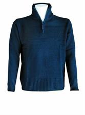 MAGLIONE BLU MISTO LANA