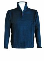 MAGLIONE BLU MISTO LANA